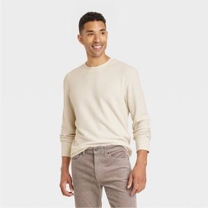 Goodfellow & Co. Men’s Long Sleeve Textured T-Shirt - XL, NBW